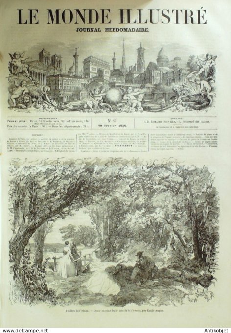 Le Monde illustré 1858 n° 45 Belgique Viet-Nam Hae-Chwang île Honan Luçon (85)Tourane Nice (06)