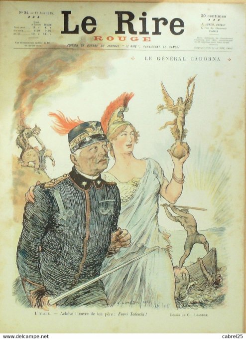 Le Rire Rouge 1915 n°  31 Léandre Mirande Grandjouan Cureau Métivet Cézard Arnac