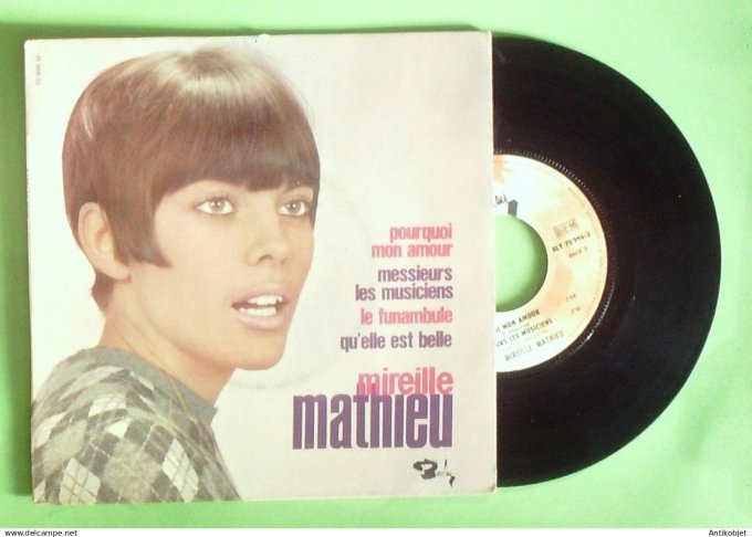 Mathieu Mireille 45T EP Pourquoi mon amour (languette) 1970