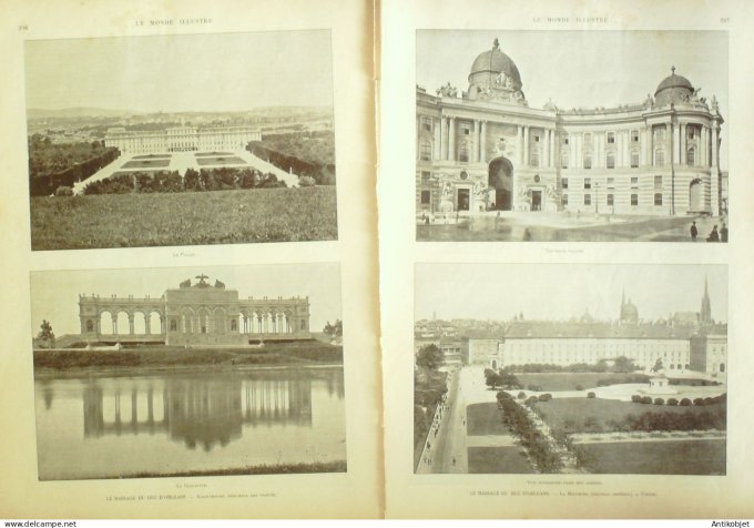 Le Monde illustré 1896 n°2067 Alfortville (94) Autriche Schoenbrunn Hoffburg Soudan Dongola Nubie L'