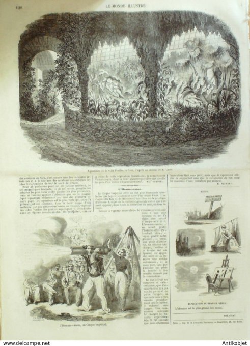 Le Monde illustré 1858 n° 45 Belgique Viet-Nam Hae-Chwang île Honan Luçon (85)Tourane Nice (06)