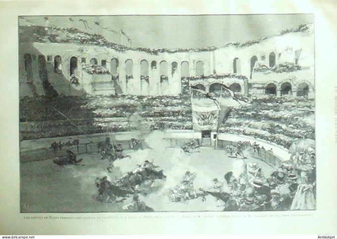 Le Monde illustré 1885 n°1482 Charenton-le-Pont (94) Nîmes (30) Quimper (29)