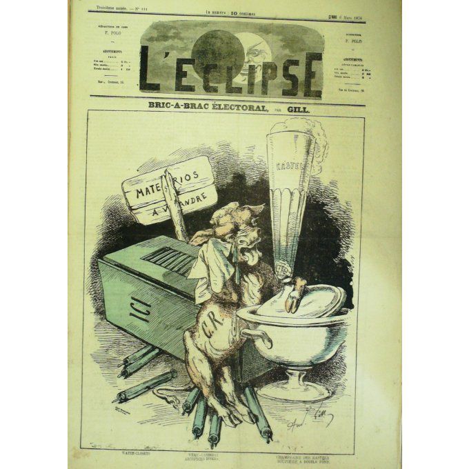 L'ECLIPSE-1870/111-BRIC à BRAC ELECTORAL-André GILL