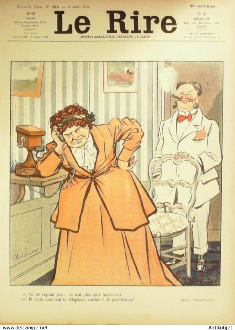 Le Rire 1908-07-11 # 284 Journal humoristique Ed.Originale Croisiere en Archipel