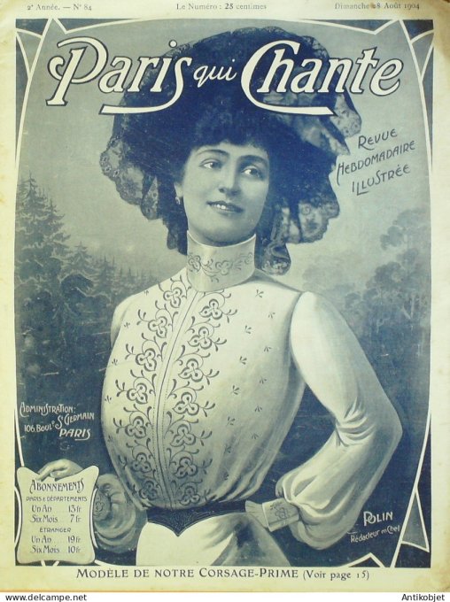 Paris qui chante 1904 n° 84 Dranem Polin Smart Carman Granville Martell Bérard