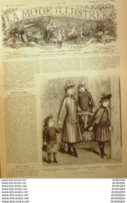 Journal + Patron Mode illustrée  1890 # 10 (with Pattern)