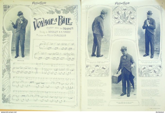 Paris qui chante 1904 n° 84 Dranem Polin Smart Carman Granville Martell Bérard