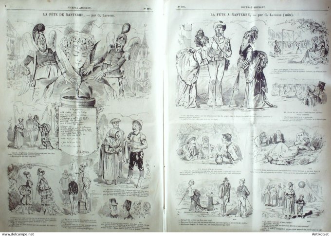 Le Journal Amusant 1874 #  927 Bagatelle Offenbach Hector Ernest par Grevin