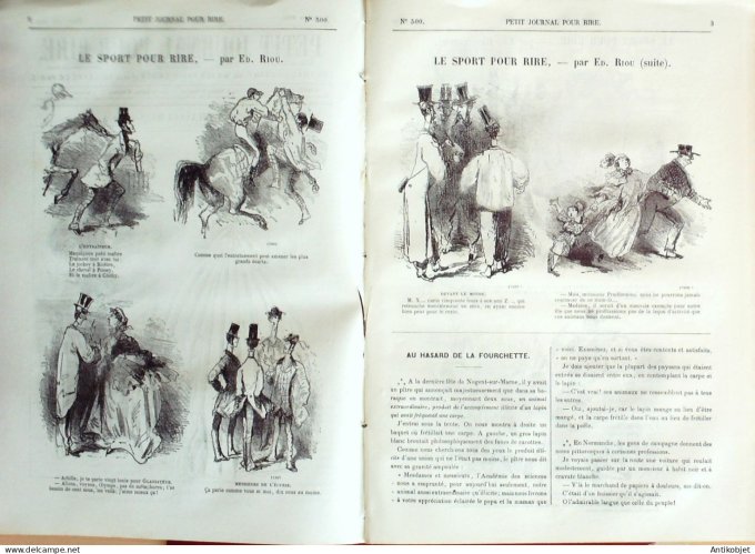 Petit journal pour Rire 1864 # 500 Messieurs les Chasseurs Grevin