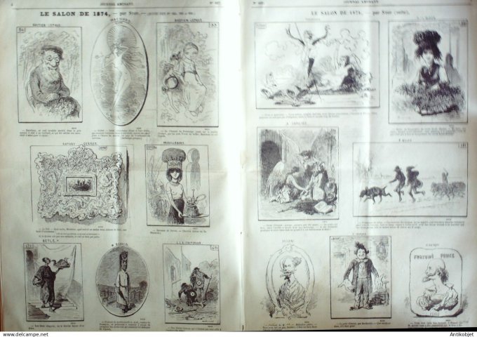 Le Journal Amusant 1874 #  927 Bagatelle Offenbach Hector Ernest par Grevin