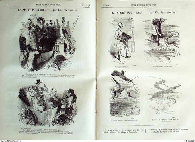 Petit journal pour Rire 1864 # 500 Messieurs les Chasseurs Grevin