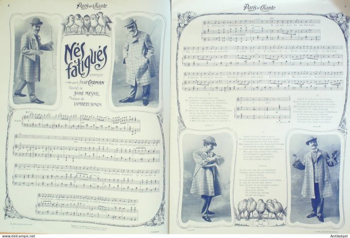 Paris qui chante 1904 #84 Dranem Polin Smart Carman Granville Martell Bérard