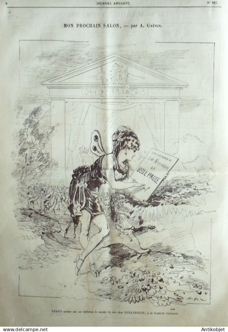 Le Journal Amusant 1874 #  927 Bagatelle Offenbach Hector Ernest par Grevin