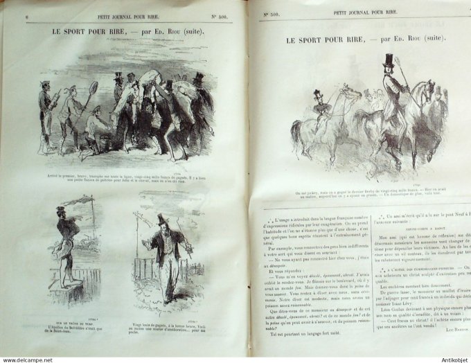 Petit journal pour Rire 1864 # 500 Messieurs les Chasseurs Grevin