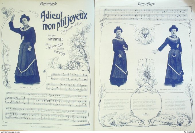 Paris qui chante 1904 #84 Dranem Polin Smart Carman Granville Martell Bérard