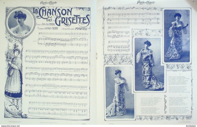 Paris qui chante 1904 n° 84 Dranem Polin Smart Carman Granville Martell Bérard