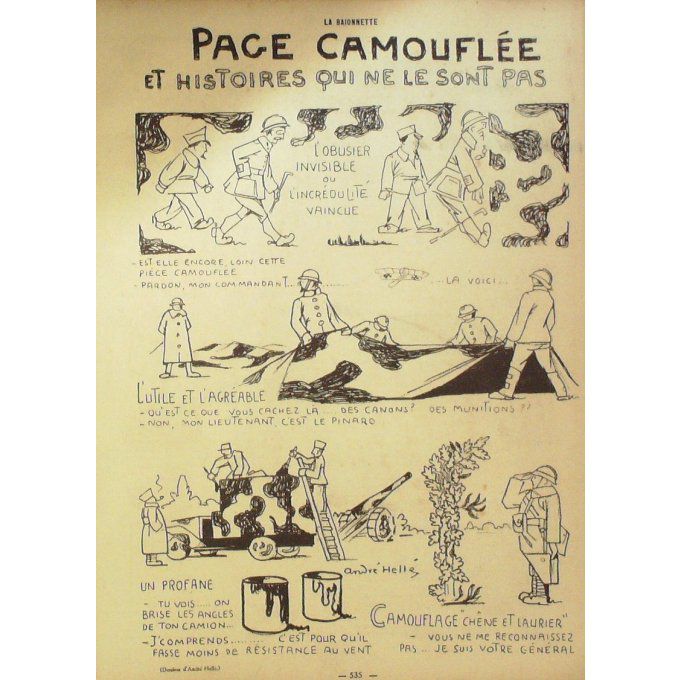 La Baïonnette 1917 n°112 (Les camoufleurs) NAM LEROY ROUBILLE MARS TRICK QUINT