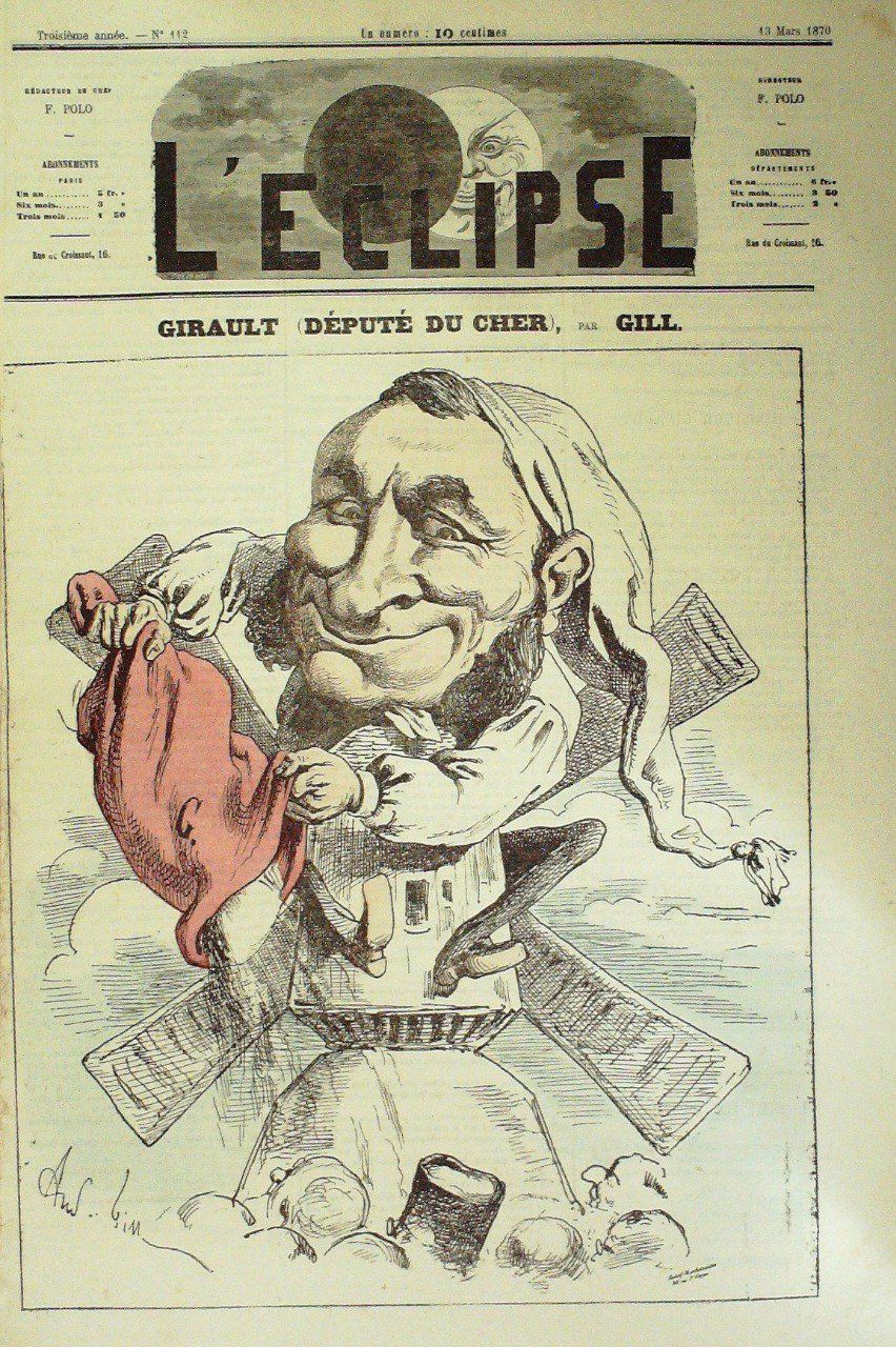 L'ECLIPSE-1870/112-GIRAULT Député du CHER-André GILL
