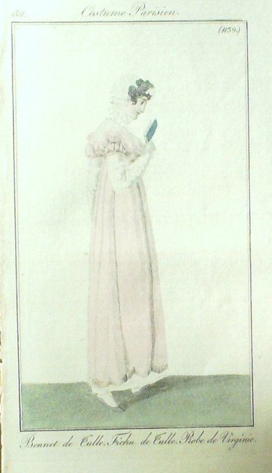 Gravure Mode Costume Parisien 1811 # 1139 (eau forte old Fashion plate