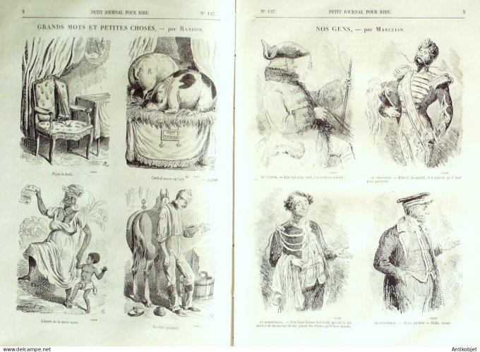 Petit journal pour Rire 1858 # 137 Nos betes Randon