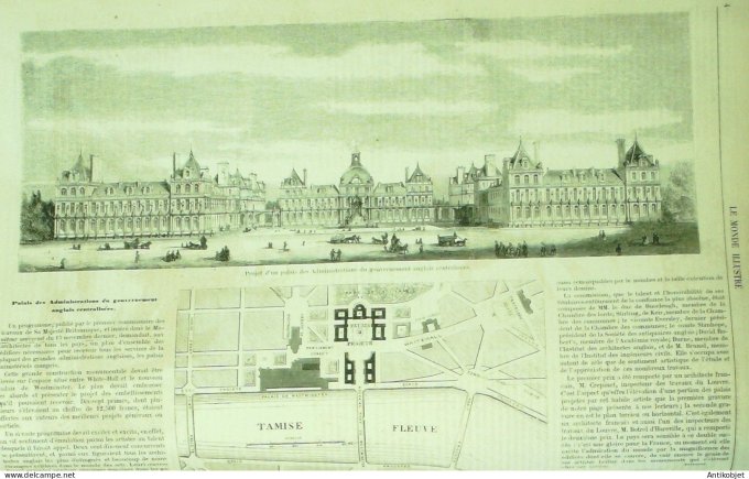 Le Monde illustré 1857 n° 15 Etats-Unis Ohio Mississipi Allemagne Bade Russie types