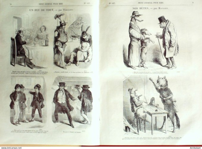 Petit journal pour Rire 1858 # 137 Nos betes Randon