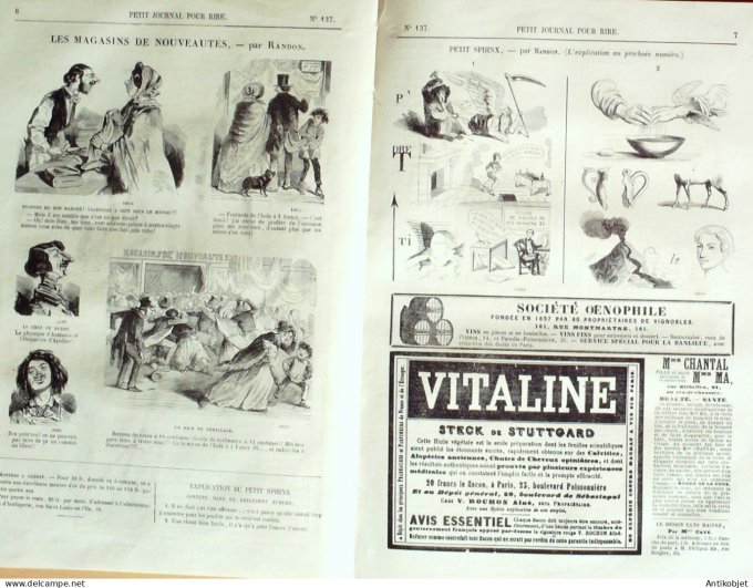 Petit journal pour Rire 1858 # 137 Nos betes Randon