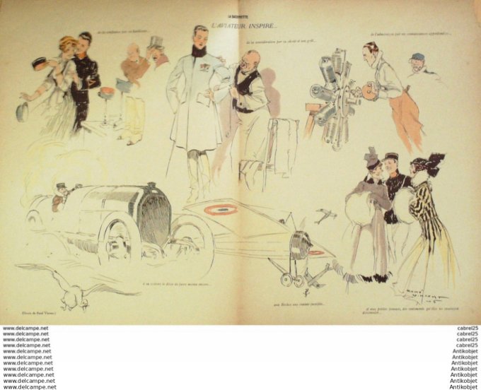 La Baionnette 1915 # 024 (Nos Aviateurs) Poulboticart Herouard Jarach Nam