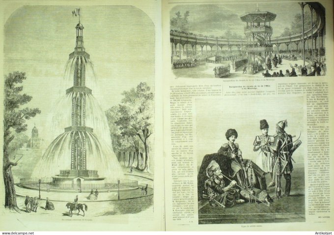 Le Monde illustré 1857 n° 15 Etats-Unis Ohio Mississipi Allemagne Bade Russie types