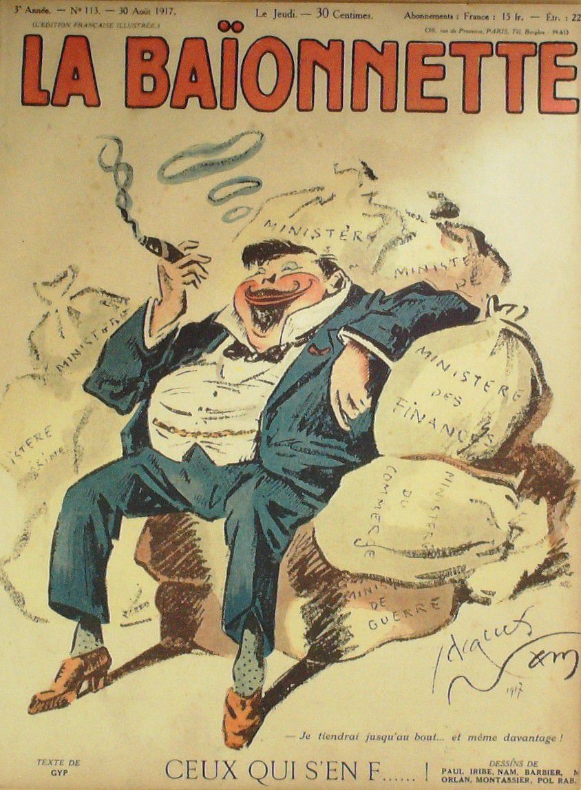 La Baïonnette 1917 n°113 (Ceux qui s'en F.) RAB PALLIER NAM IRIBE MONTASSIER ORLAN