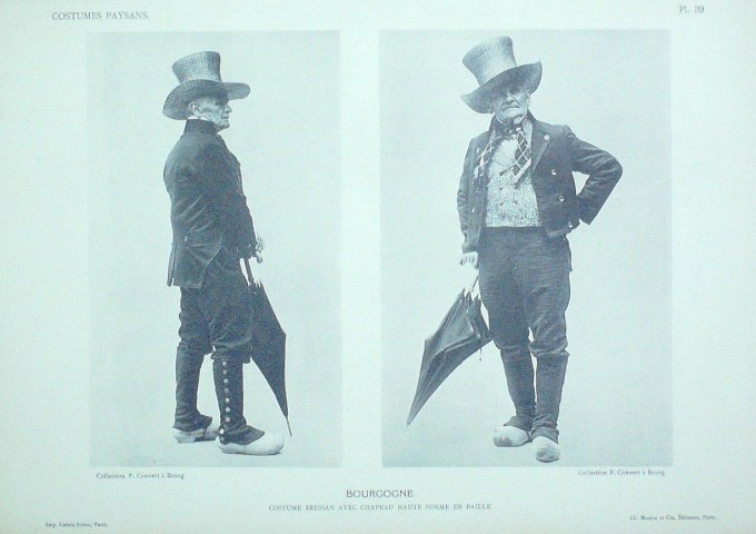 Bourgogne-Franche-Comté  Bresse Chapeaux 1875