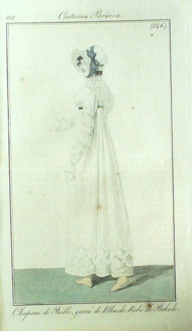 Gravure Mode Costume Parisien 1811 # 1146 (eau forte old Fashion plate