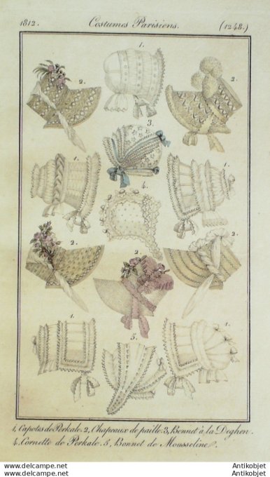 Costume Parisien 1812 # 1248 Capotes perkale & Deghen