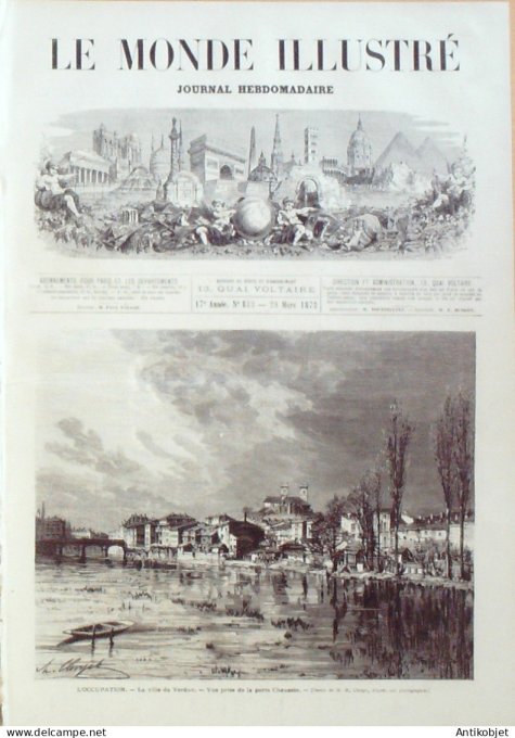 Le Monde illustré 1873 n°833 Verdun (55) Espagne Grenade Madrid Autriche Vienne Fontainebleau (77)