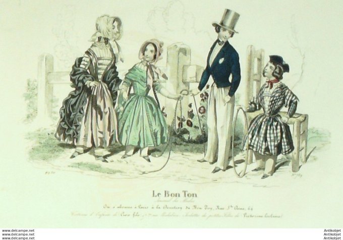 Gravure La Mode illustrée 1875 n°03 (Travestissements maison  Bréant-Castel)