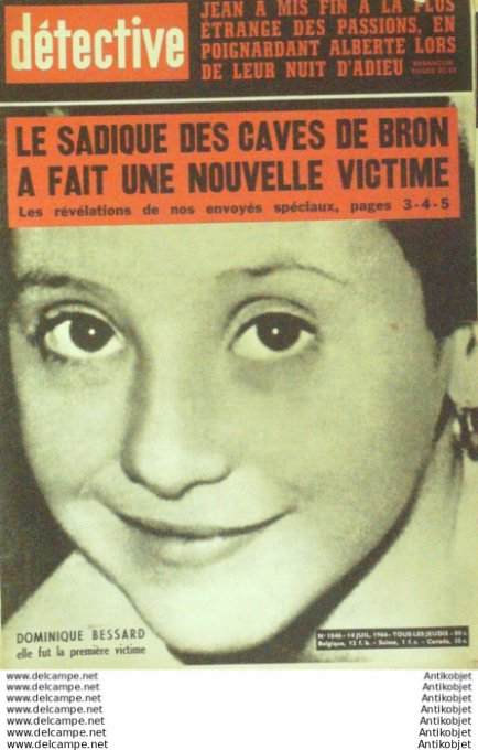 Détective 1966 # 1046 Dourdan Dourdan Lyon Brive Caen Chamonix Besançon