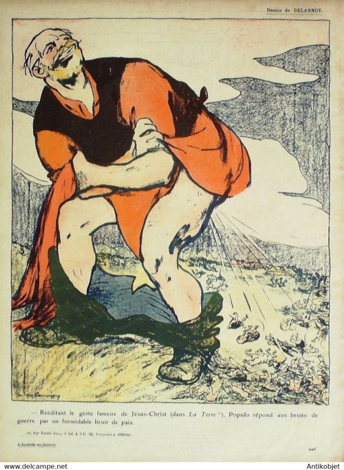 L'Assiette au beurre 1908 n°392 Bruits de guerre et paix Naudin Gris