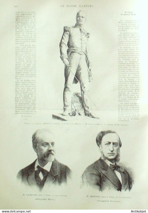 Le Monde illustré 1891 n°1801 Rome Meaux (77) Egypte Boulacq Martinique cyclone VietNam Hanoi