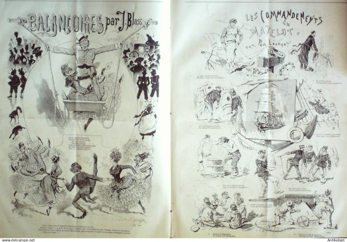 Le Journal Amusant 1884 # 1458 Les commandements du matelot par Paul Leonnec
