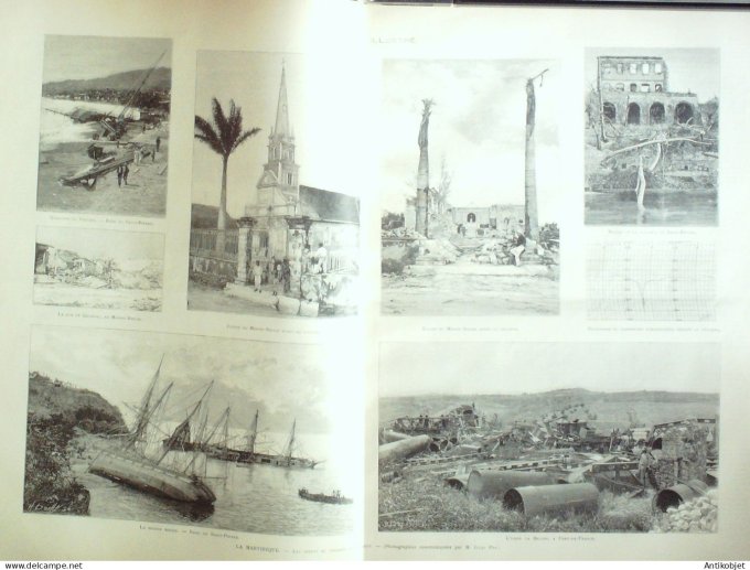 Le Monde illustré 1891 n°1801 Rome Meaux (77) Egypte Boulacq Martinique cyclone VietNam Hanoi