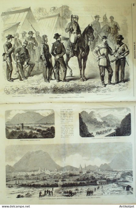 Le Monde illustré 1862 n°270 Mexique Benito Juarez Orizaba Niger Touaregs Terre Neuve Ile Triton Us 