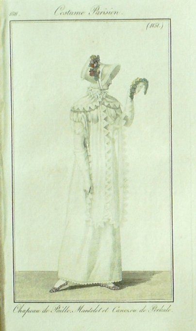 Gravure Mode Costume Parisien 1811 # 1151 (eau forte old Fashion plate