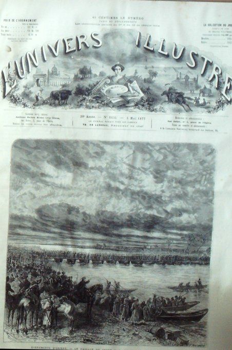 L'Univers illustré 1877 # 1154 Russie carte Empire types costumes Roumanie Orsova Silistrie ,