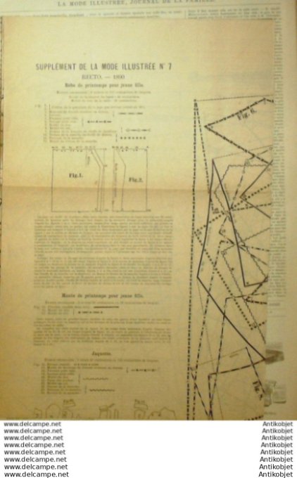 Journal + Patron Mode illustrée  1890 # 07 (with Pattern)
