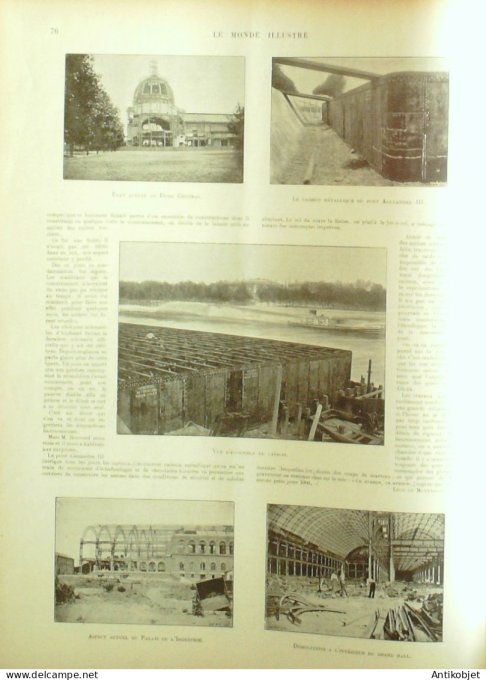 Le Monde illustré 1897 n°2105 Asnières (92) Annecy (74) Soudan Tombouctou Hoggars Sénégal Téviyne