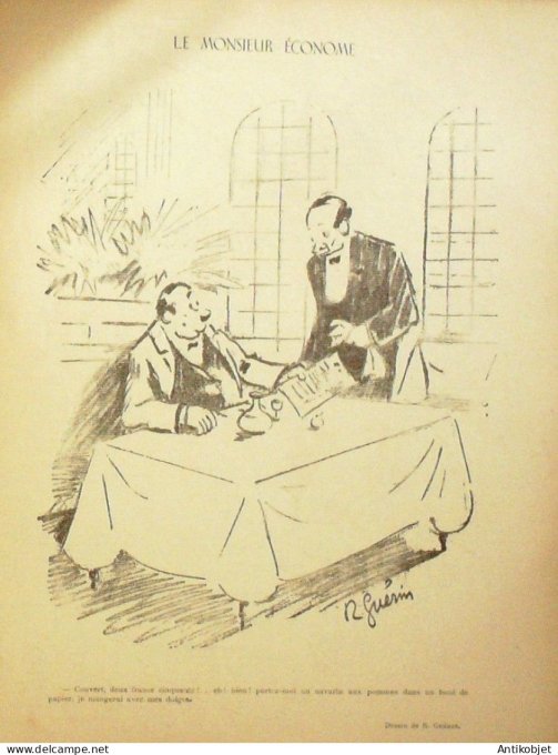 Le Rire 1925-12-12 # 358 Journal humoristique Ed.Originale Lune de fiel