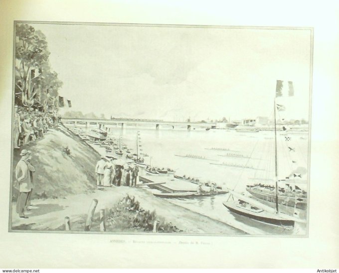 Le Monde illustré 1897 n°2105 Asnières (92) Annecy (74) Soudan Tombouctou Hoggars Sénégal Téviyne