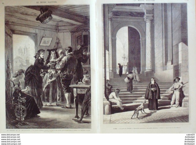 Le Monde illustré 1872 n°774 Nice (06) Angleterre Westminster Chelsea Vincennes (94) Italie Rome