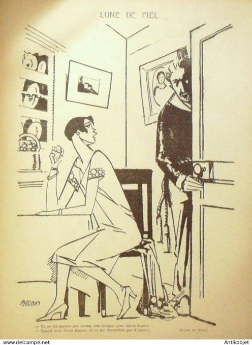 Le Rire 1925-12-12 # 358 Journal humoristique Ed.Originale Lune de fiel