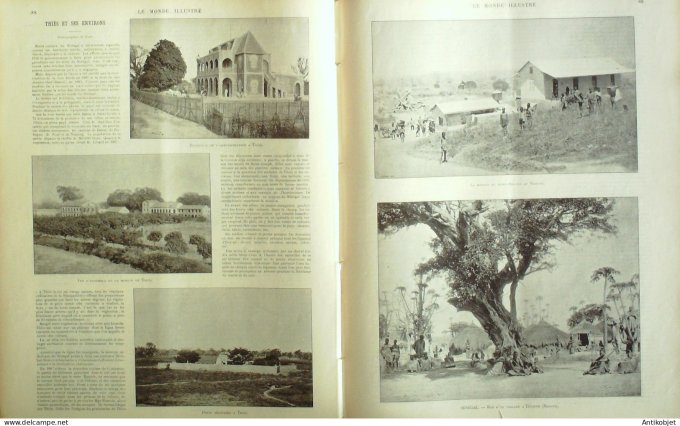 Le Monde illustré 1897 n°2105 Asnières (92) Annecy (74) Soudan Tombouctou Hoggars Sénégal Téviyne